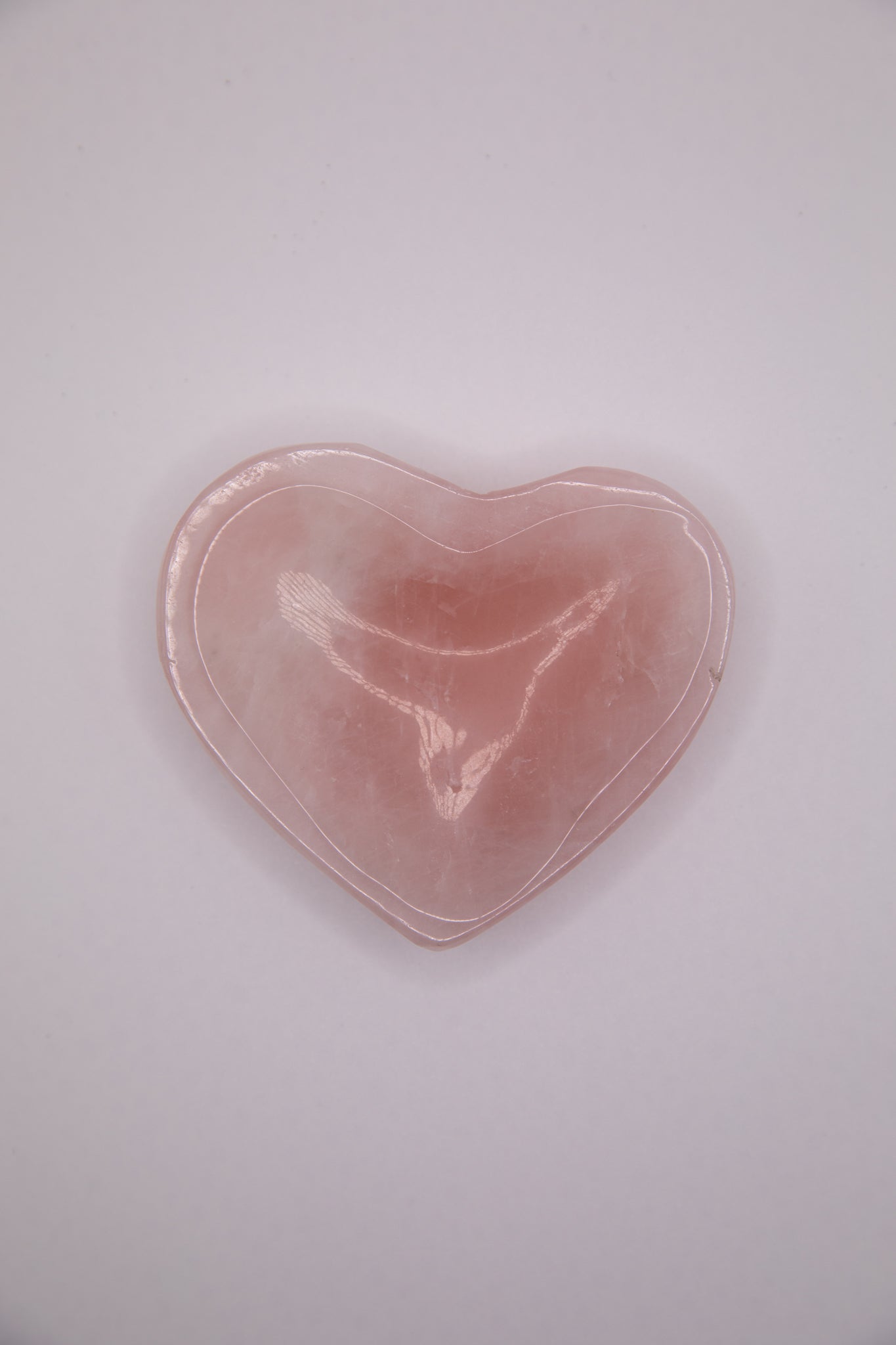 Rose Quartz heart plate 2