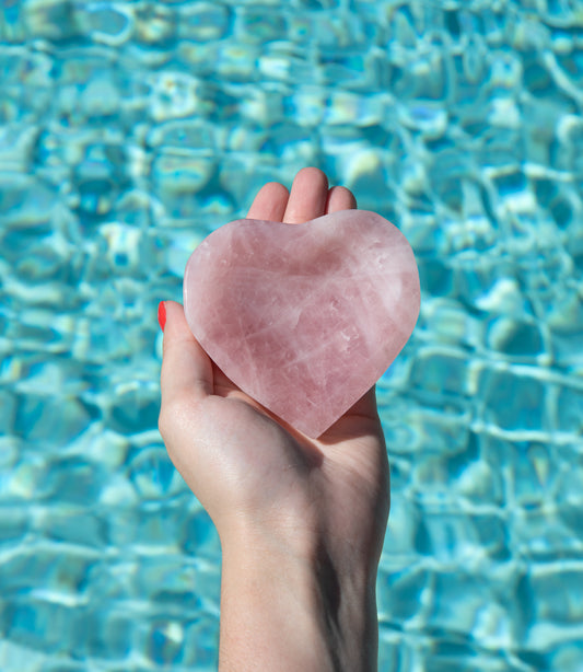 Rose Quartz heart plate