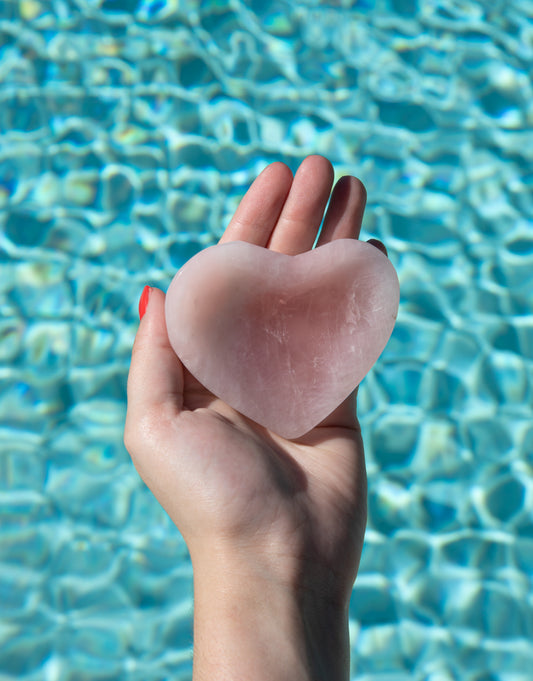 Rose Quartz heart plate 2