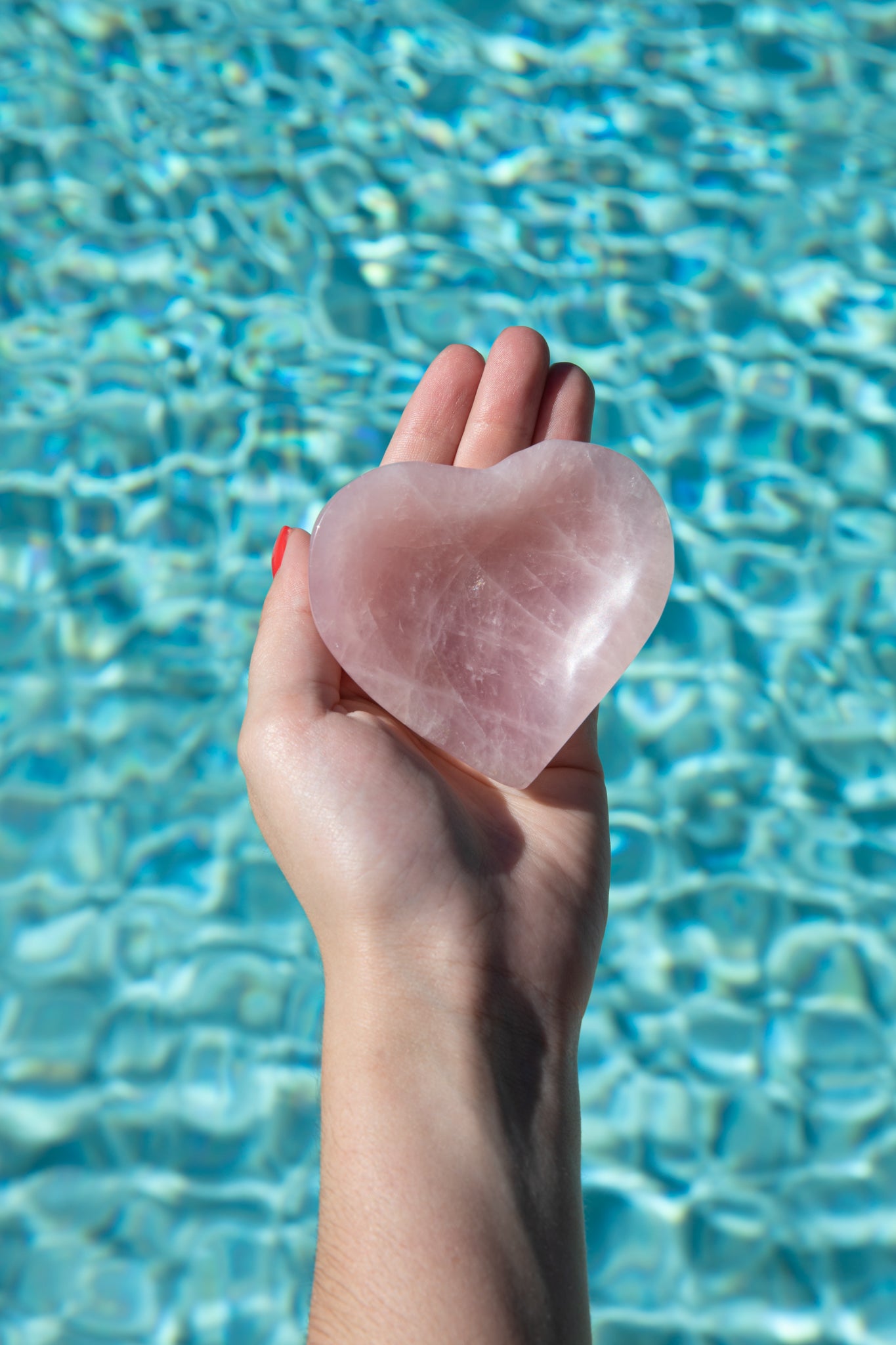 Rose Quartz heart plate 3