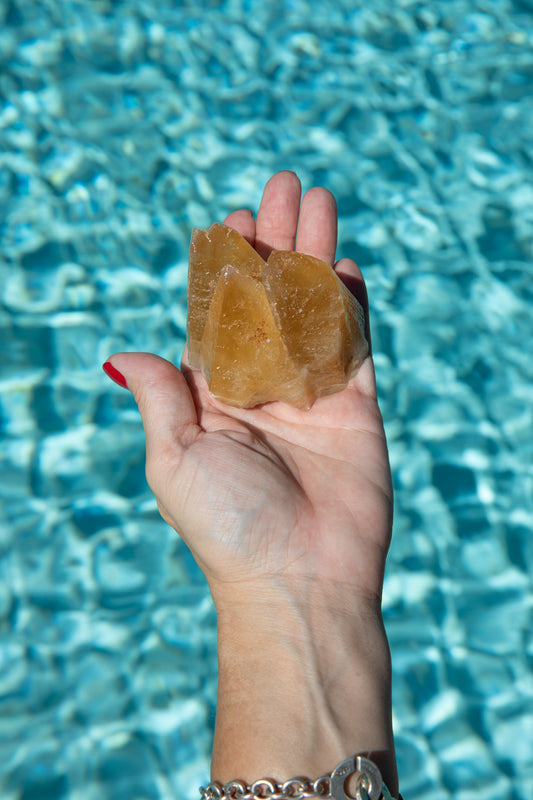 Freeform Yellow Calcite