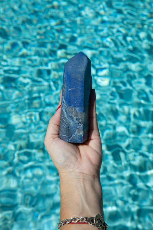 Blue Quartz Obelisk